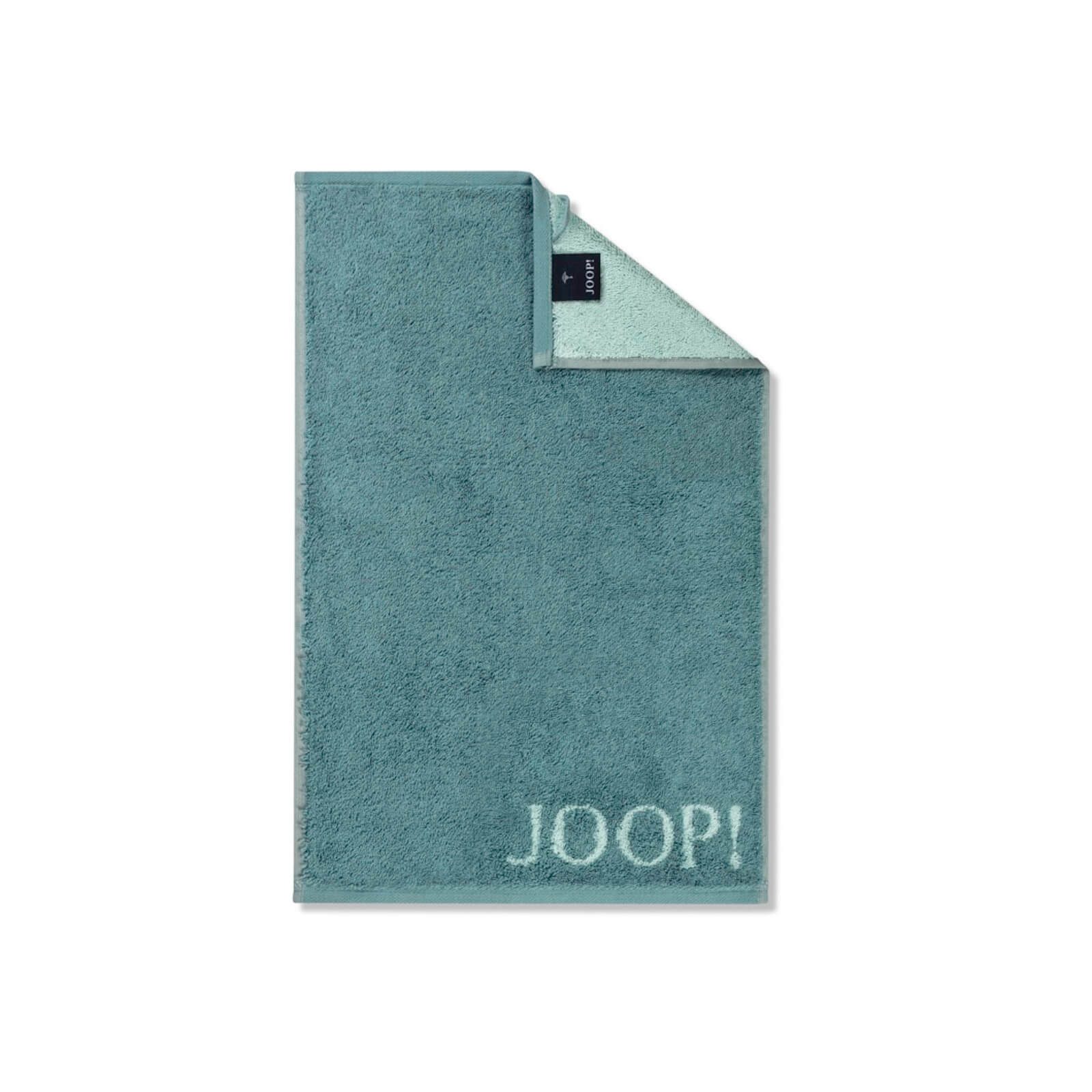 JOOP! Handtuch Classic Doubleface 1600 41 Jade, Walkfrottier (1-St), Wendeoptik, Logo, Flauschig
