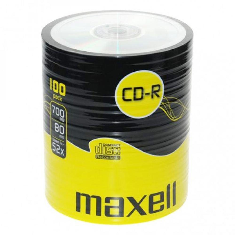 Maxell CD-Rohling CD-R 80 Min/700 MB Maxell 52x ECO-Pack 100 Stück