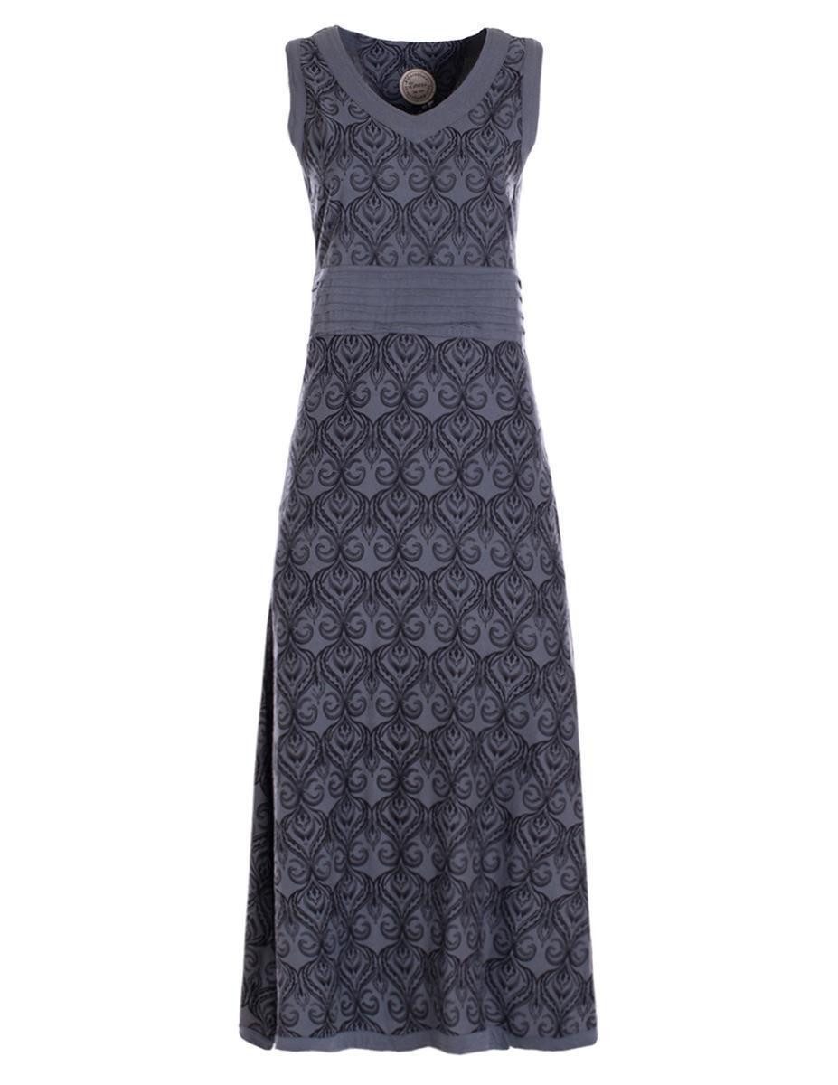 Vishes Maxikleid Langes Kleid Jersey Baumwolle Ornament Print Ärmellos Alternative Mode, Boho, Hippie, Ethno, Festival