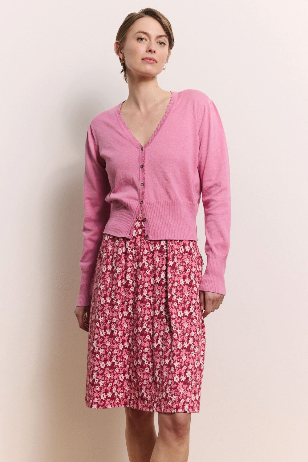 Tranquillo Sommerrock Jerseyrock mit Muster Print Jutaa GOTS-zertifizierter Jerseyrock mit bequemem Schlupfbund