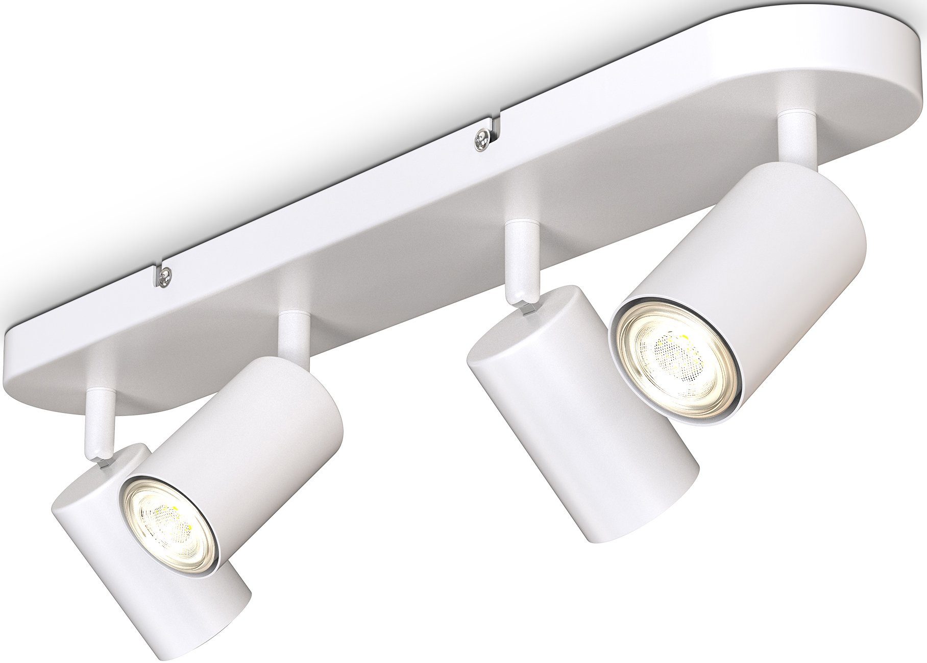 B.K.Licht Deckenspots, ohne Leuchtmittel, 4-flammige Spotlampe,schwenkbar, günstig online kaufen