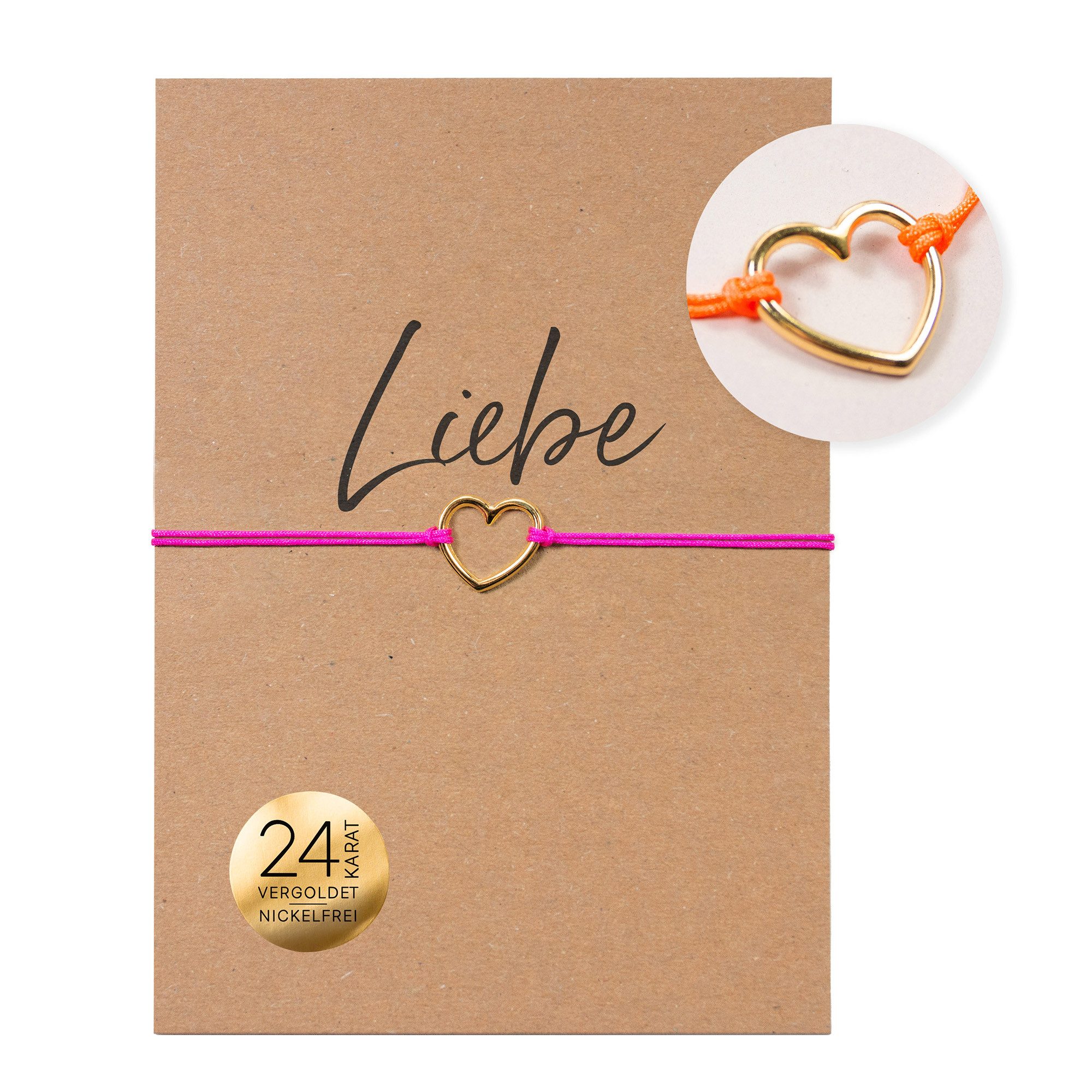 Armband Set Armband auf Karte - Herz - Liebe