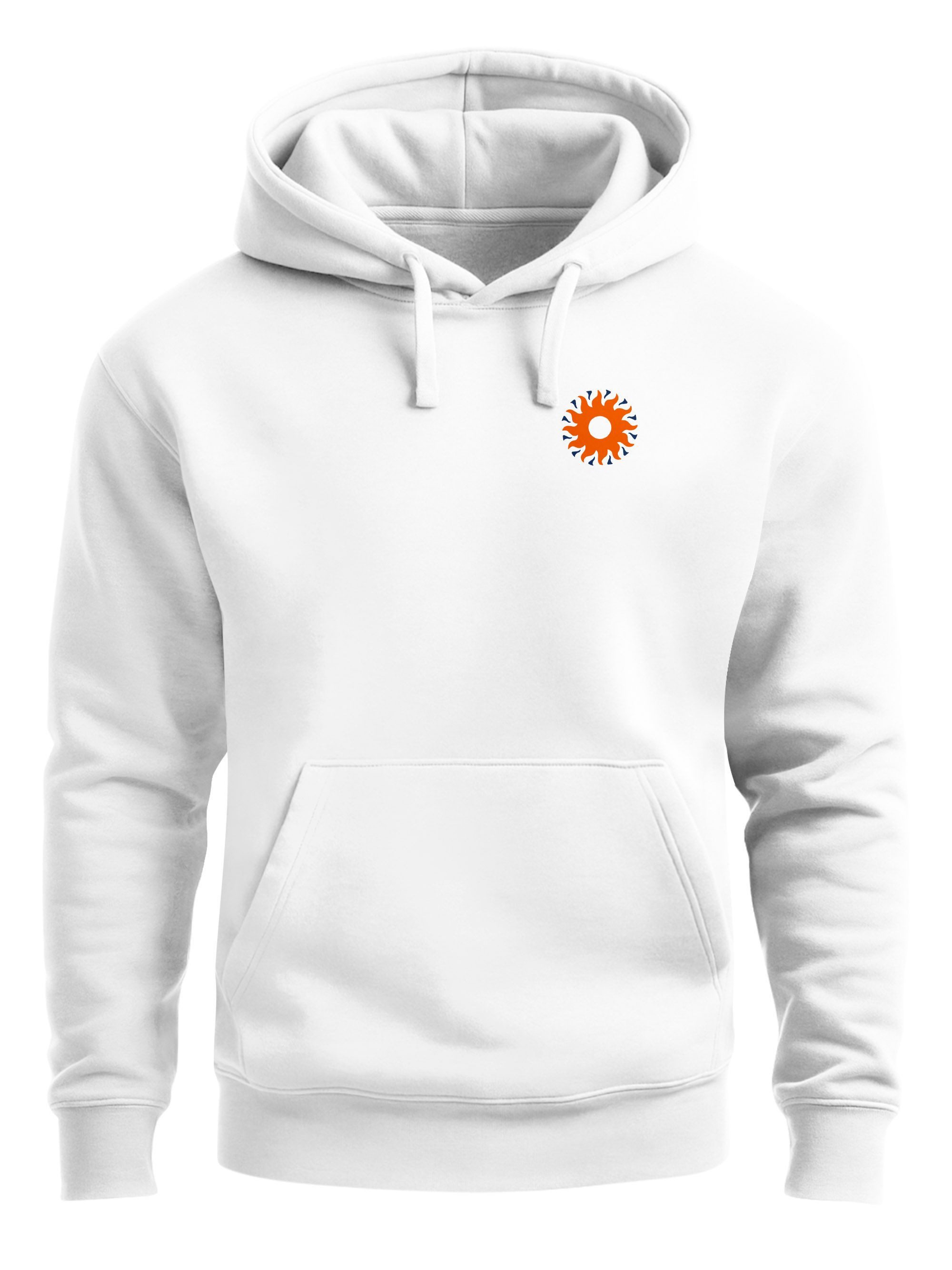 Hoodie Herren Hoodie Backprint Freed by Nature, Kapuzensweatshirt mit Sonne