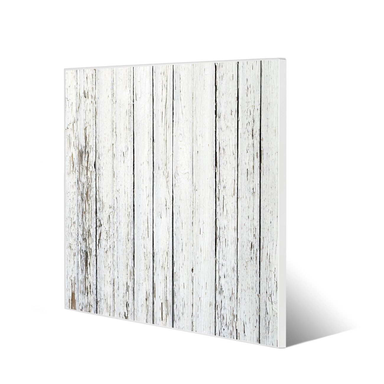 banjado Magnettafel Stahl Quadratisch Weißer Bretterzaun, (inkl. 4 Magnete, Quadratische Stahlmagnettafel)