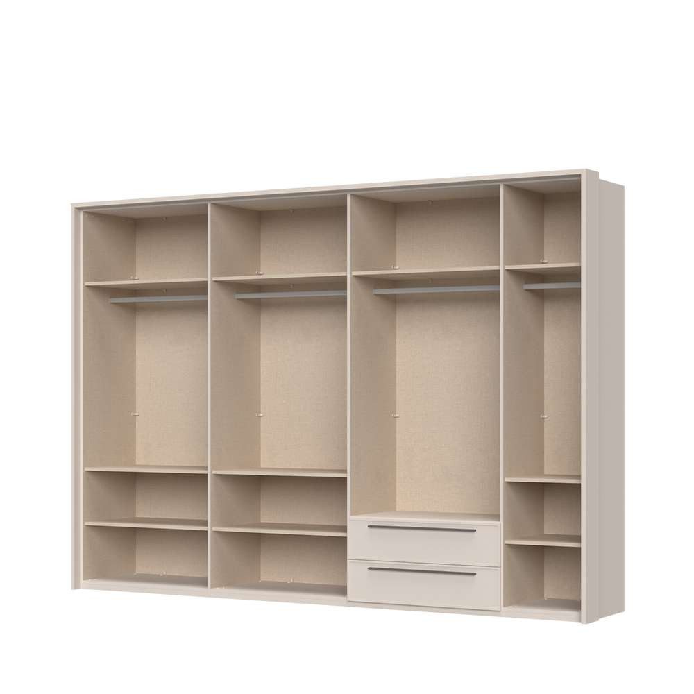 OTTO home Drehtürenschrank Opera mit oder ohne Kranz inkl. LED-Bel.,B 227,272,317 oder 362 cm UV lackiert, Soft Close Funktion, Höhenverstellbare Füße
