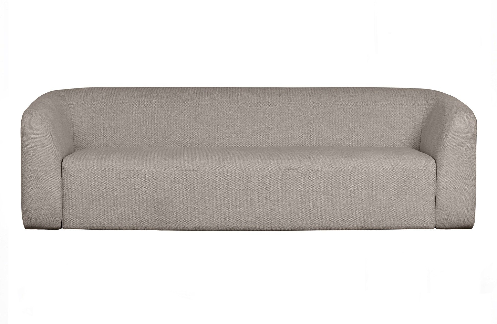 Sofa Sofa Chenille - 3-Sitzer Off White - Sloping BePureHome freistellbar Melange,