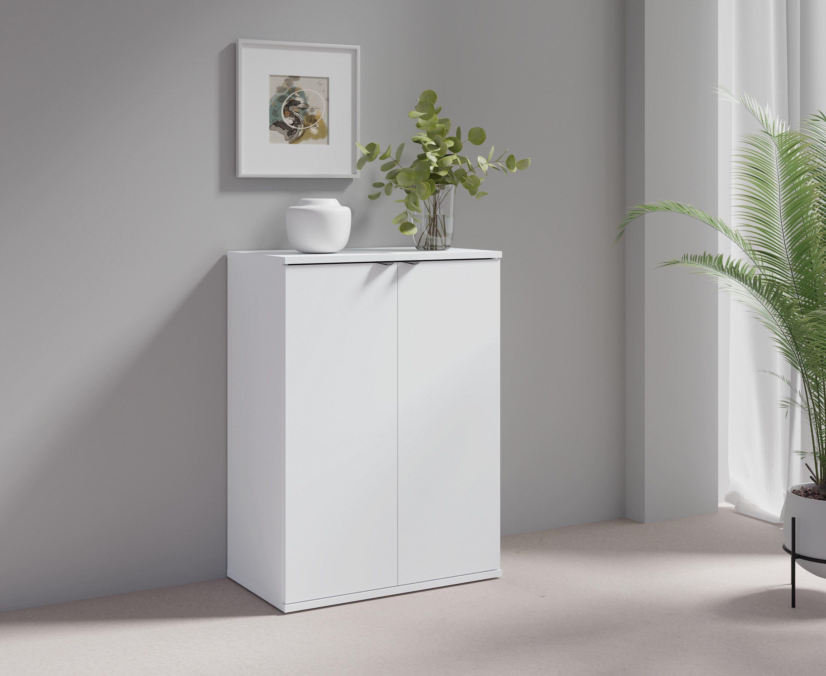 Raumhirsch Furniture Kommode Sideboard, Wohnschrank, Anrichte, praktisch Schrank (Maße: 60 x 35 x 82,5 cm (2-türig, Gewicht 19,7 kg), funktional, kompakt, pflegeleicht