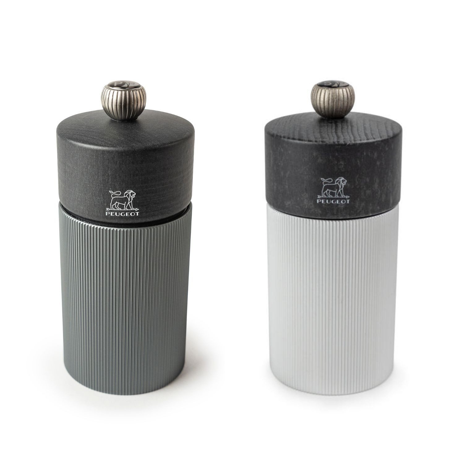 PEUGEOT Salz-/Pfeffermühle 12cm Carbon Alu Pfeffermühle Salzmühle Stahlmahlwerk LINE Manuell