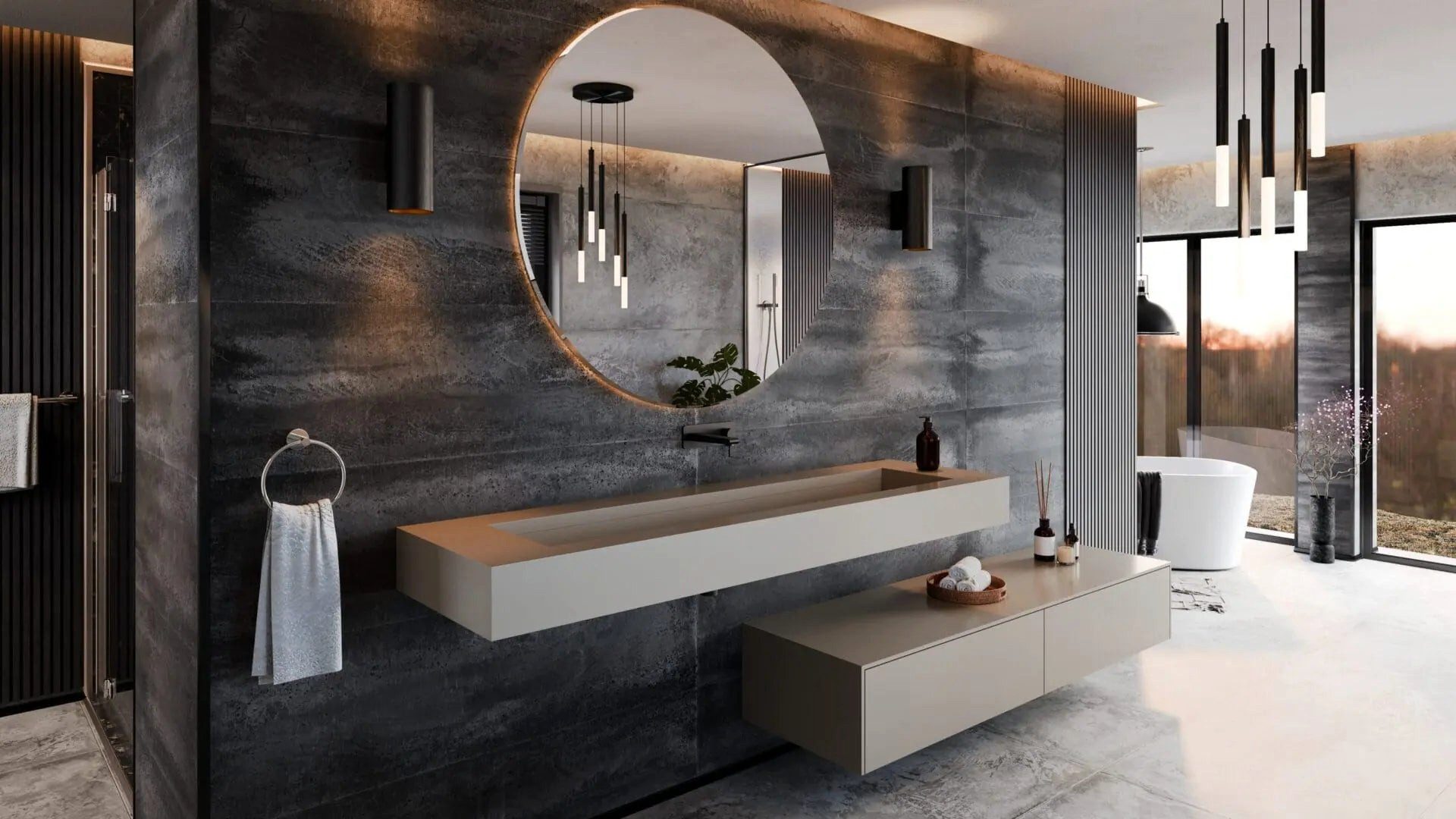 Henneke Waschtisch Corian® CuttingEdge, Fugenlos aus Mineralwerkstoff