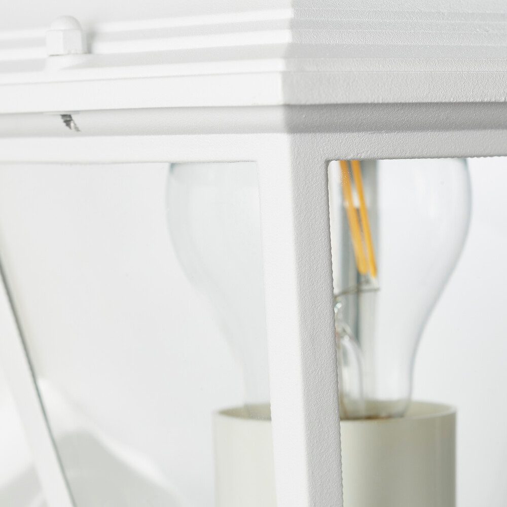Brilliant Außen-Wandleuchte Glas, weiß, 60W, IP44, günstig online kaufen