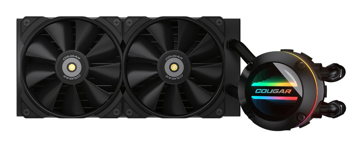 Cougar CPU Kühler Gaming CPU Wasserkühlung Poseidon-GT 240, ARGB, Schwarz, All-in-One-Fl