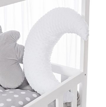 Babyhafen Dekokissen 2er-Set Kinder Mondkissen und WOLKEN-Kissen Minky für Hausbett, 2 Stück