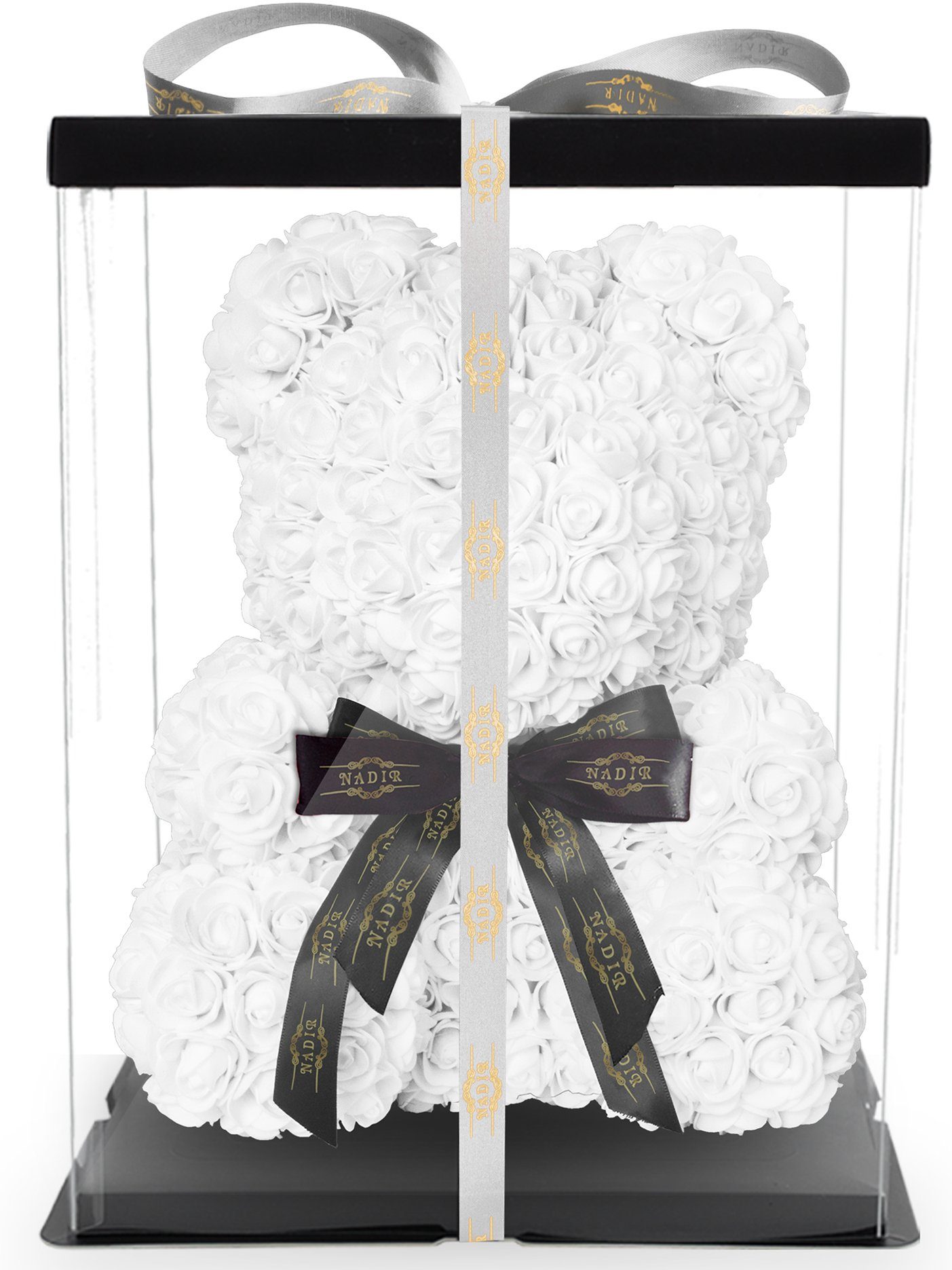 Kunstblume Rosenbär 40 cm inkl. Geschenkbox günstig online kaufen