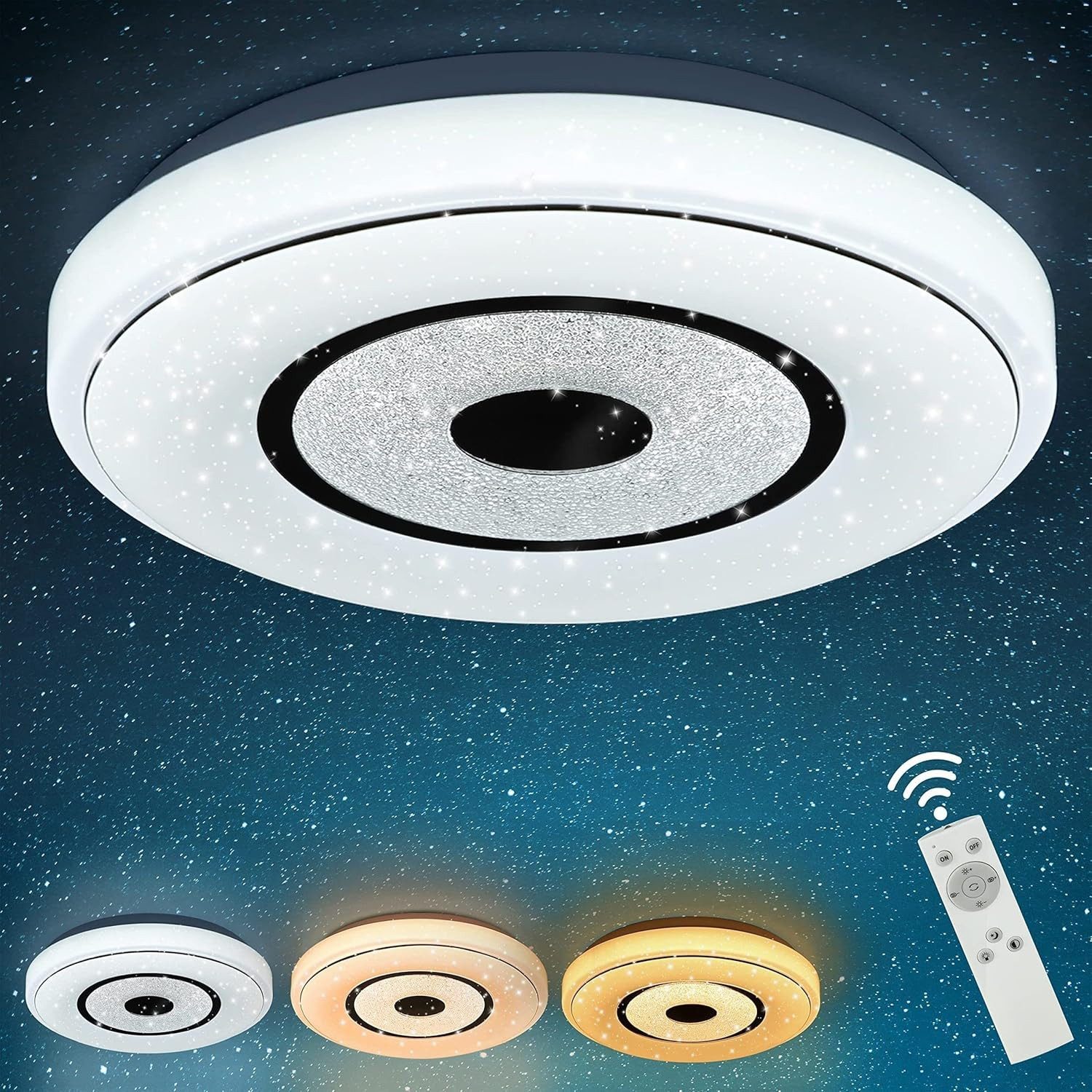 ZMH LED Deckenleuchte Whonzimmer Rund Deckenlampe für Flur Wohnzimmer Schla günstig online kaufen