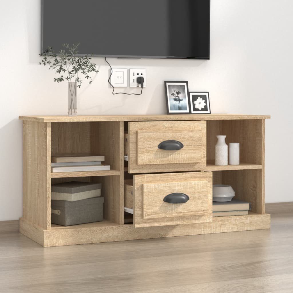 Sonoma-Eiche Holzwerkstoff TV-Schrank furnicato 99,5x35,5x48 cm