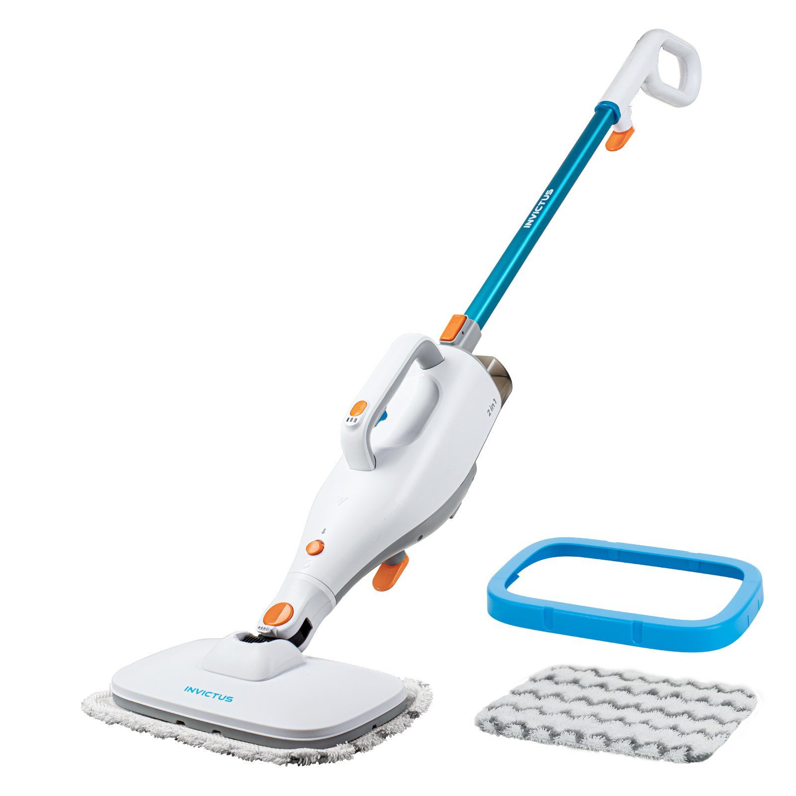 Genius Пароочистители INVICTUS Hand- und Bodendampfreiniger Set 7-tlg., 1400,00 W, 5m Kabel, Hartböden, Fliesen, Teppiche, 2 Dampfstufen