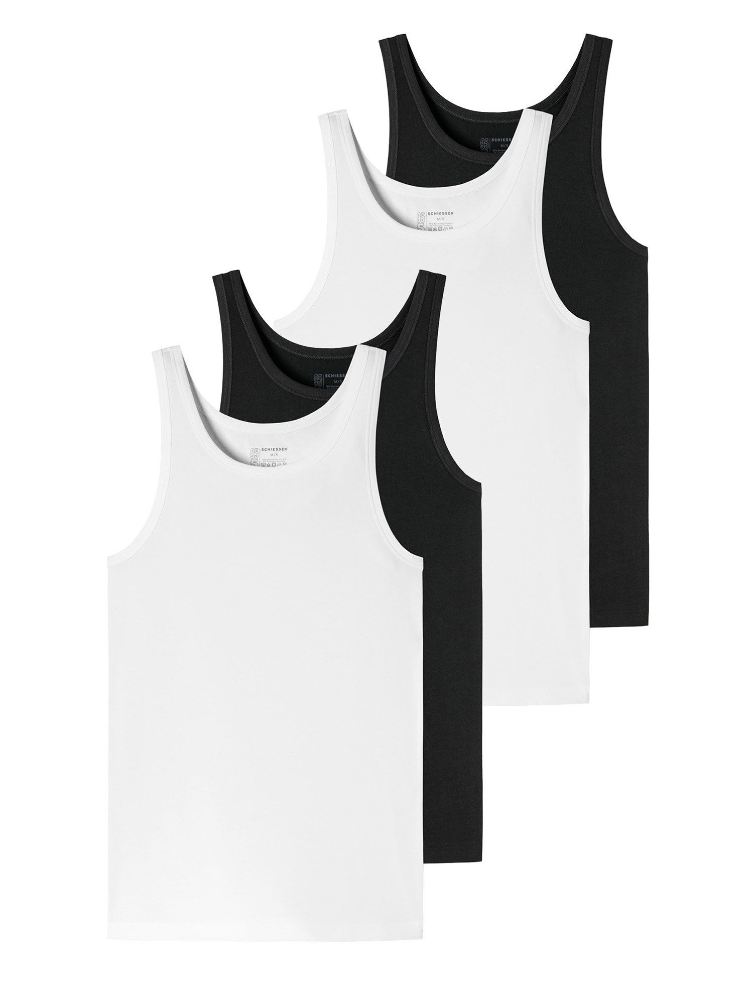 Schiesser Unterhemd 95/5 Organic Cotton (4-St) unterhemd unterzieh-shirt är günstig online kaufen