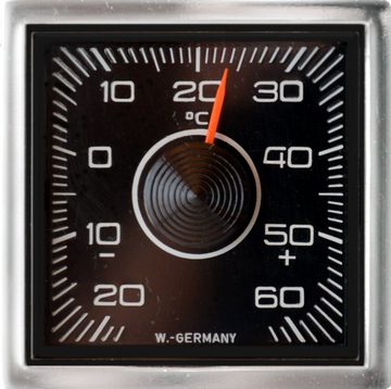 HR Autocomfort Raumthermometer Historisches Bimetall Thermometer justierbar mit Magnethalter und Klebepad