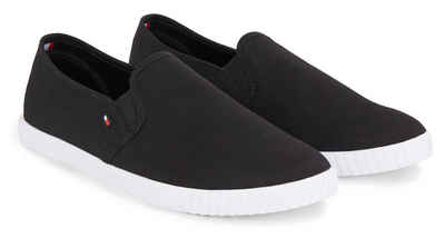 Tommy Hilfiger CANVAS SLIP-ON SNEAKER Slipper Freizeitschuh, Slip On Sneaker, Sommerschuh mit Gummizug, schmale Form