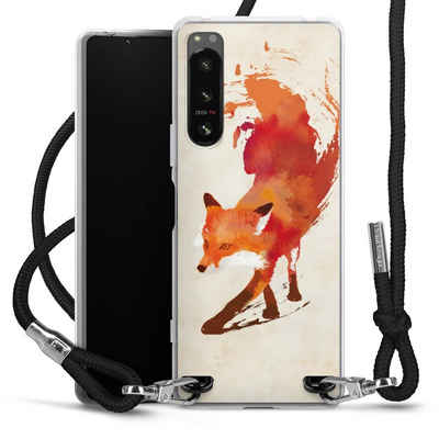 DeinDesign Handyhülle Fuchs Graphic Vulpes Vulpes, Sony Xperia 5 IV Handykette Hülle mit Band Case zum Umhängen