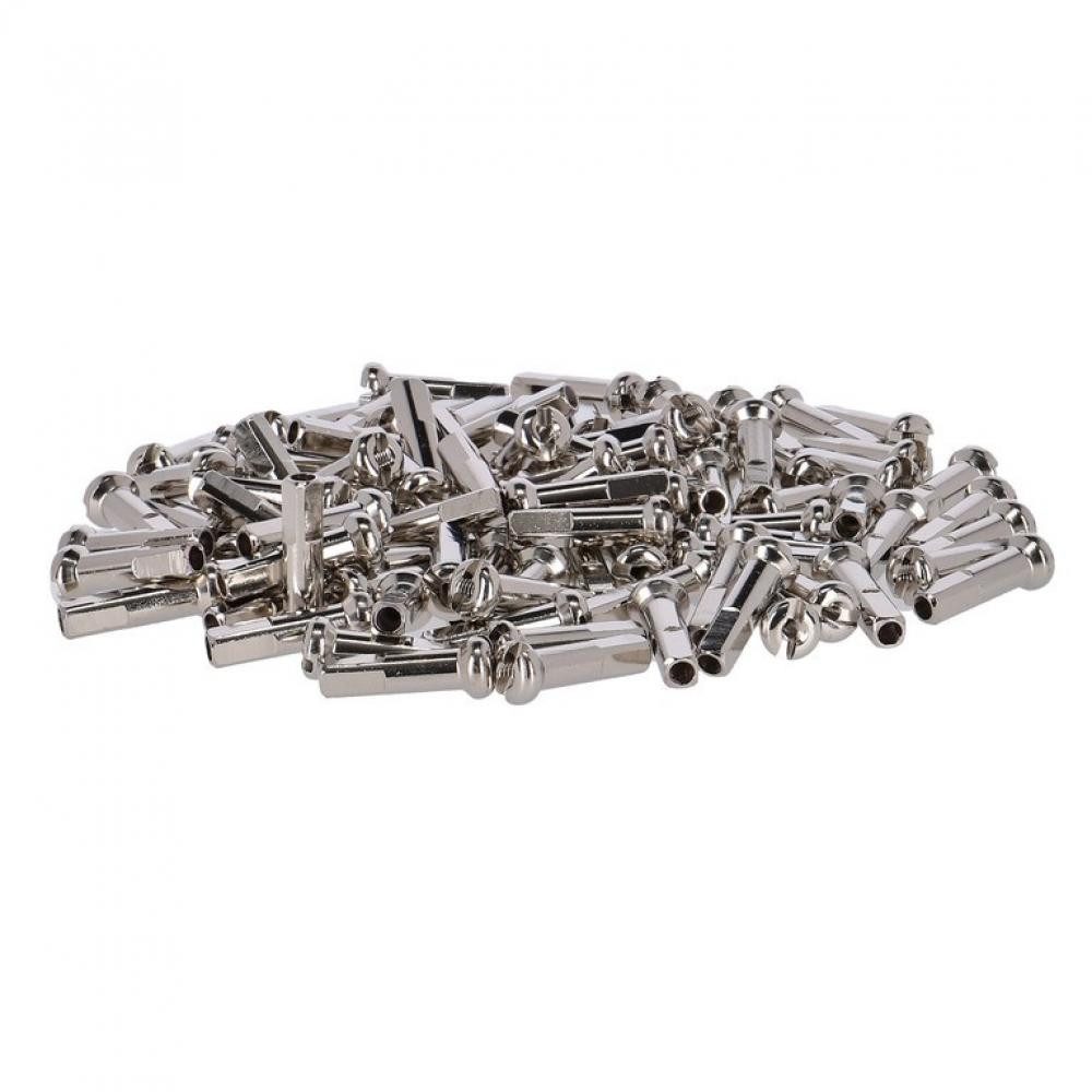 Laufrad DT SWISS Nippel Pro Lock 2.0 X 16 Messing Vernickelt 100 Stück Silber