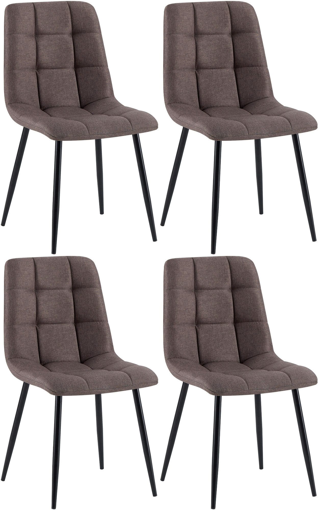 CLP Esszimmerstuhl Antibes Stoff (4er Set, 4 St), gepolstert mit Metallgest günstig online kaufen
