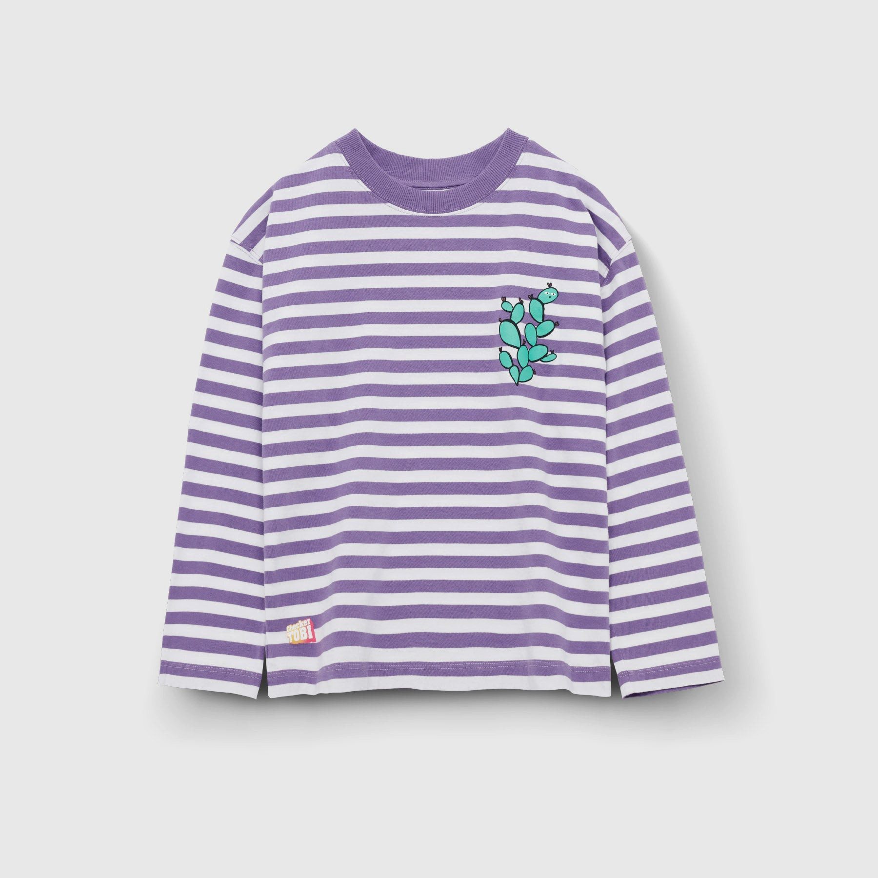 PlayPlayPauly Longsleeve CHECKER TOBI Kaktus Unisex Kinder Longsleeve aus Bio-Baumwolle