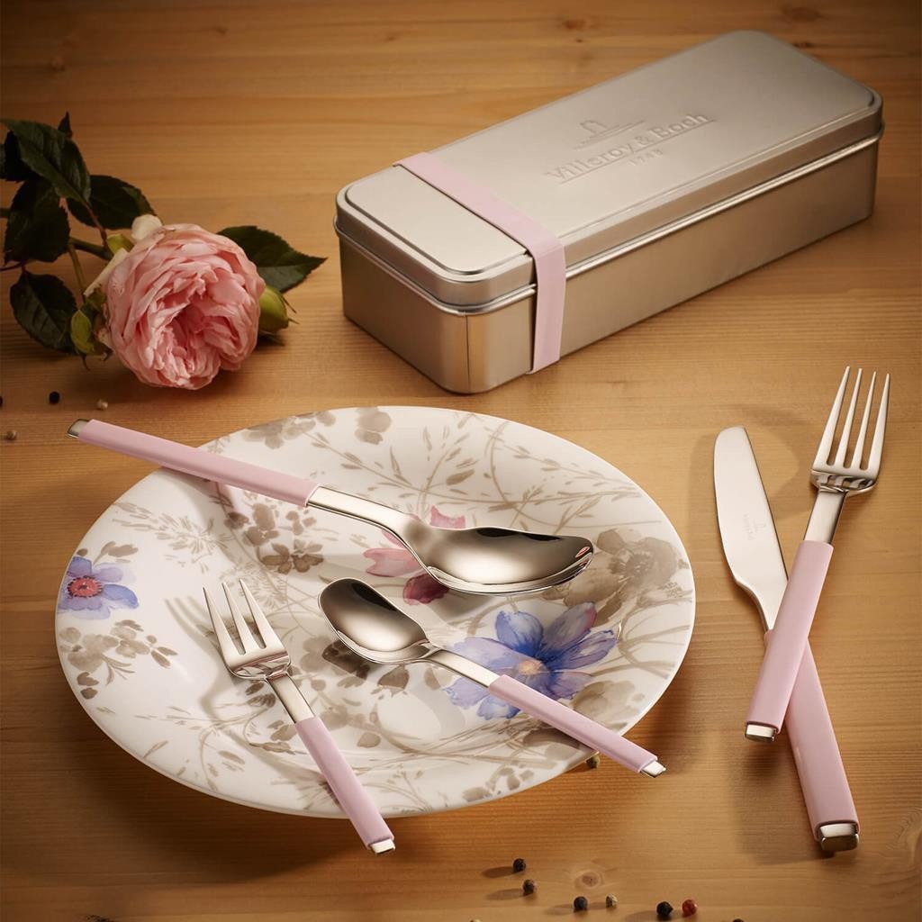 Villeroy & Boch Kombiservice Mariefleur Gris Basic Einsteiger-Set 8er Set (8-tlg), 2 Personen, Porzellan