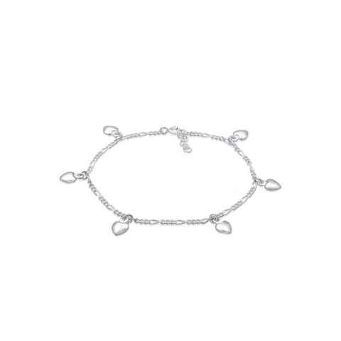 Elli Armband Bettelarmband Figaro Herz Anhänger 925er Silber