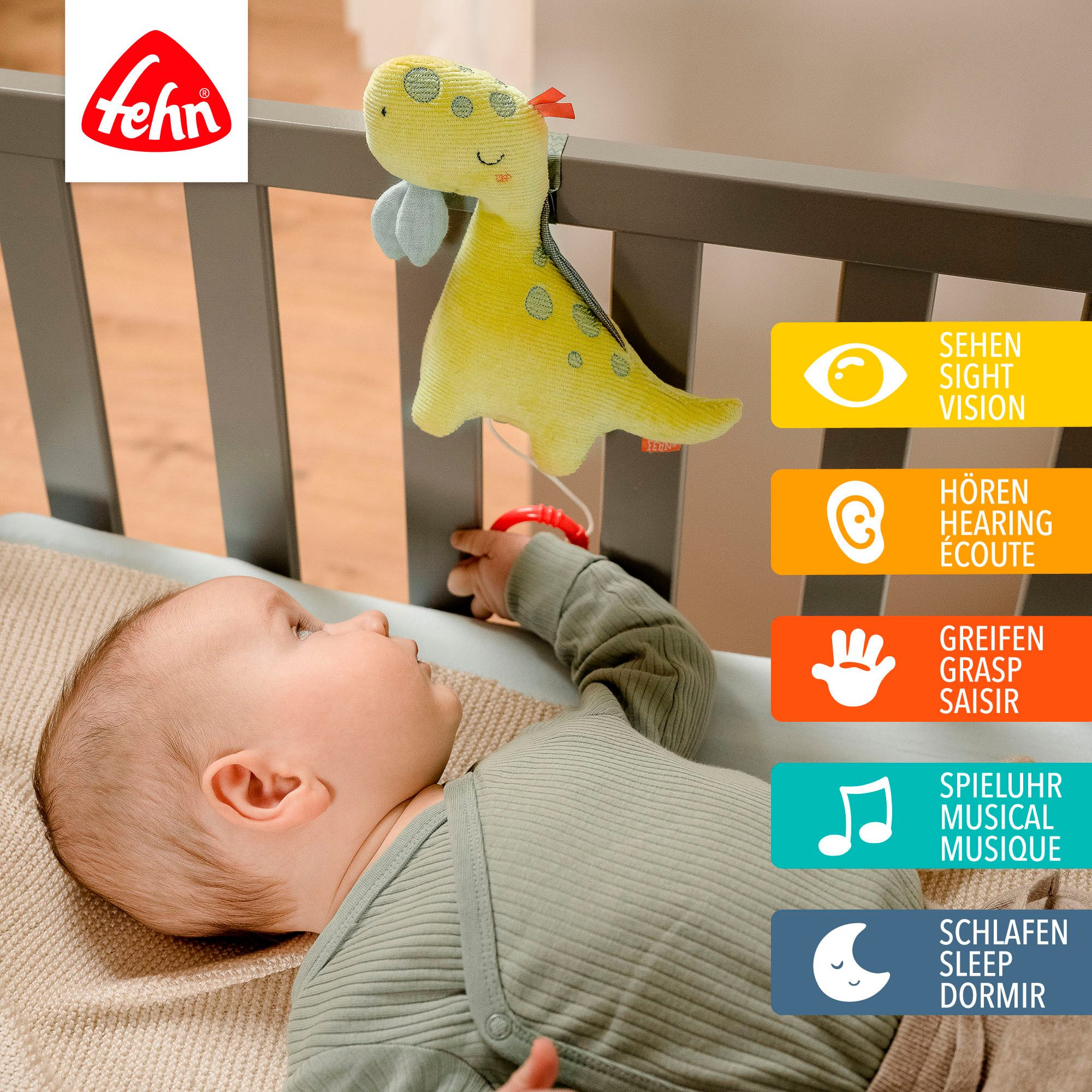 Fehn Spieluhr Happy Dino, Mini-Spieluhr günstig online kaufen