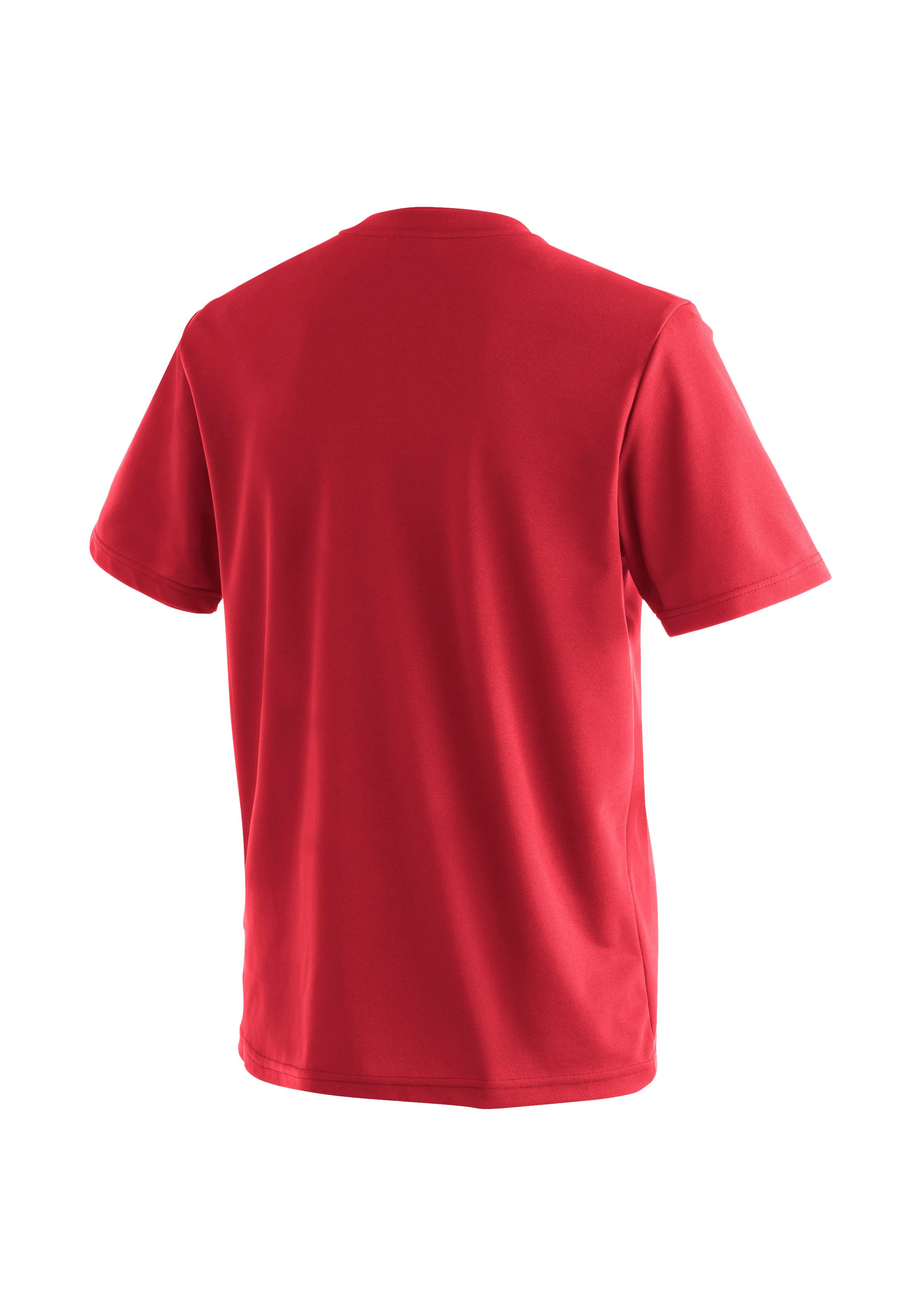 Maier Sports T-Shirt Wali Herren Kurzarmshirt, leichtes Sommer Funktionsshirt, V-Ausschnitt