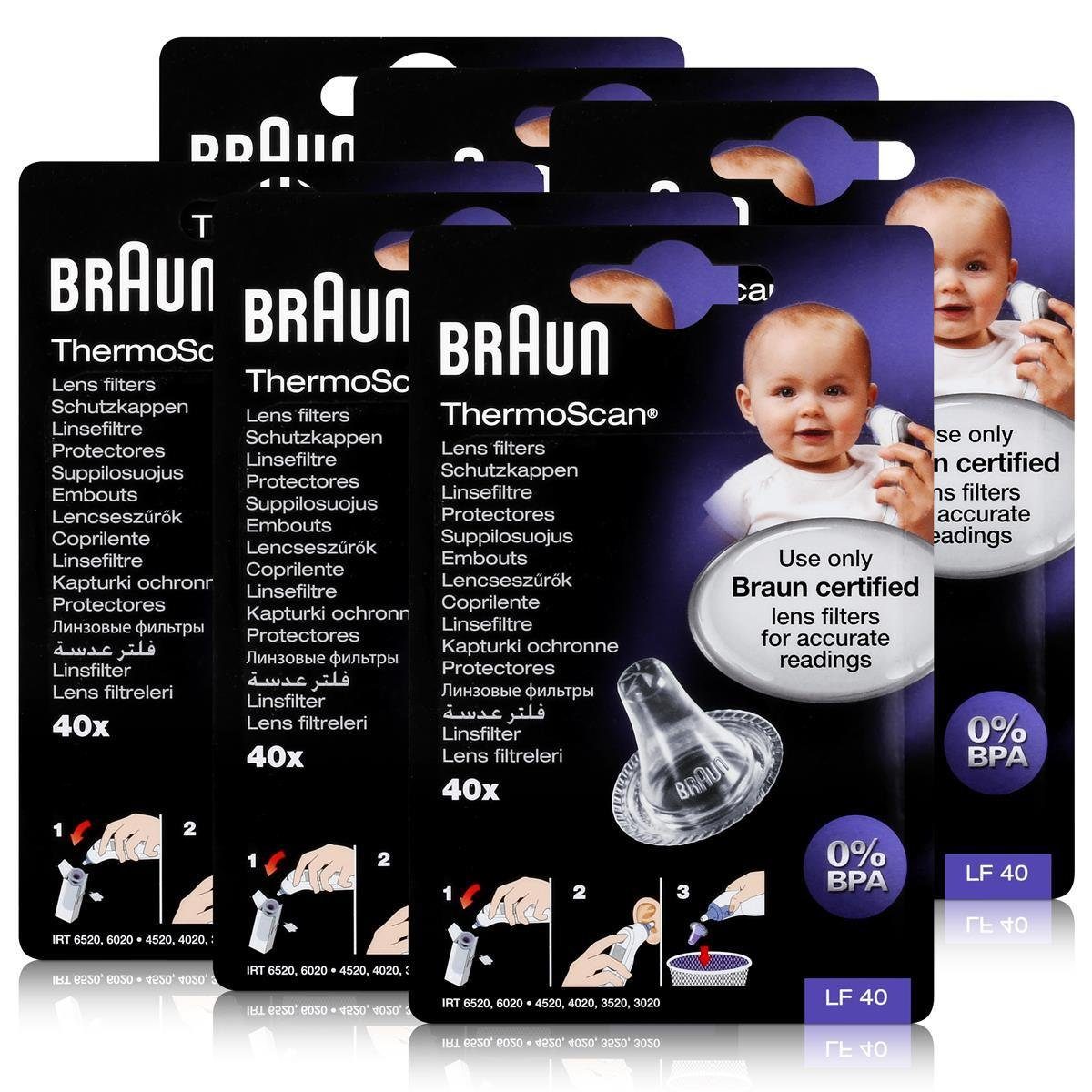 Fieberthermometer Braun ThermoScan Schutzkappen 40 Stück - Für Thermoscan Thermometer (6