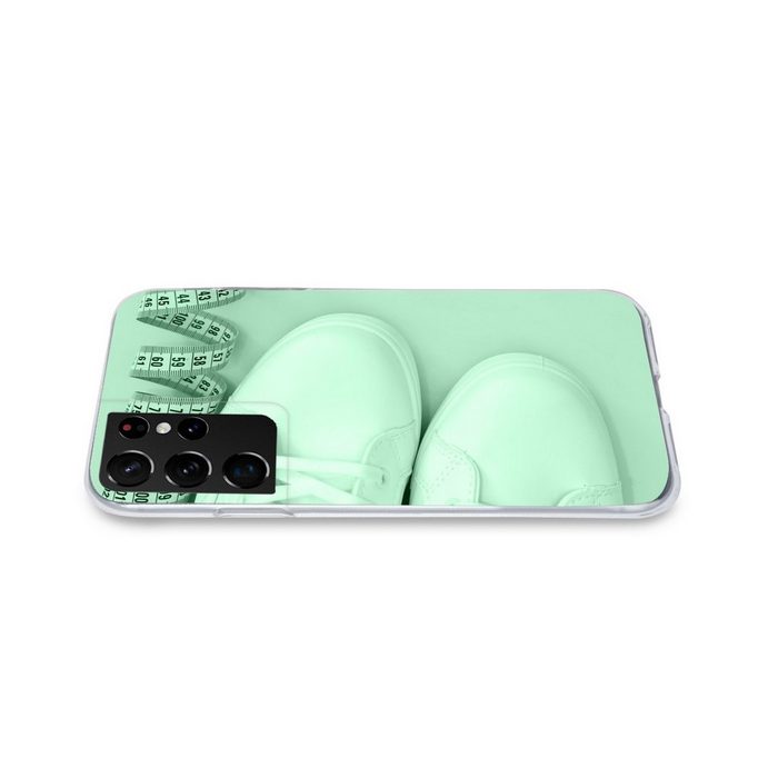 MuchoWow Handyhülle Mintgrüne Schuhe Phone Case Handyhülle Samsung Galaxy S21 Ultra Silikon Schutzhülle CB11412