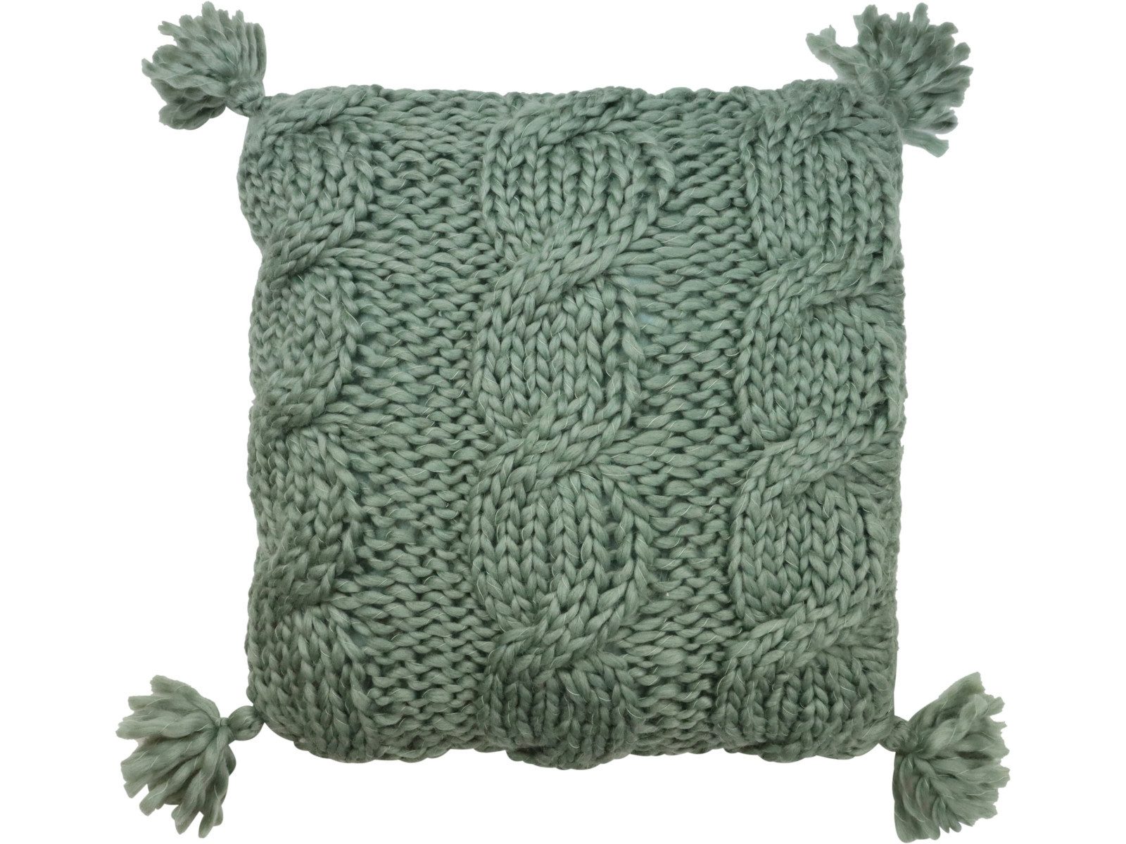 Hoff Kissenhülle Gstaad mintgrün Strickkissenhülle 45x45cm (1 Stück)