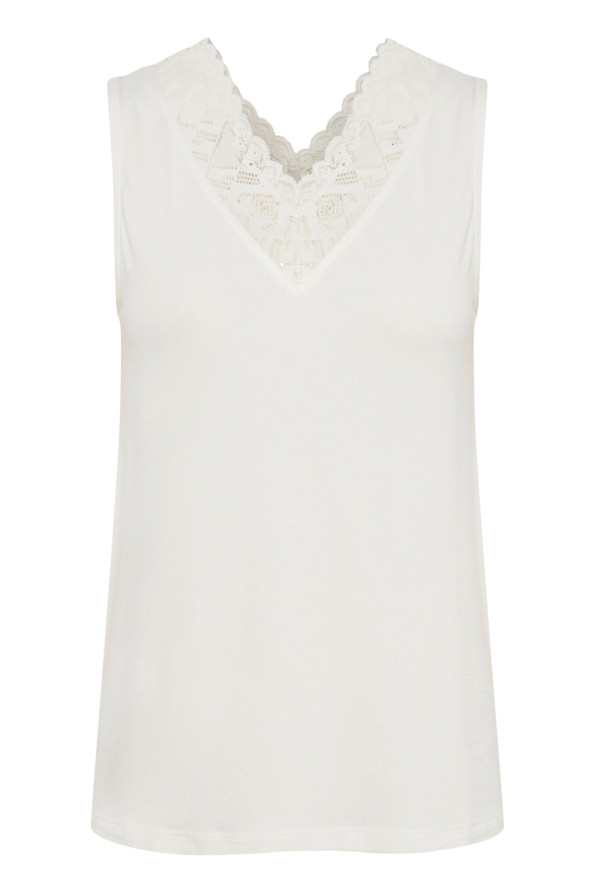 Cream Shirttop Trulla (1-tlg) Spitze