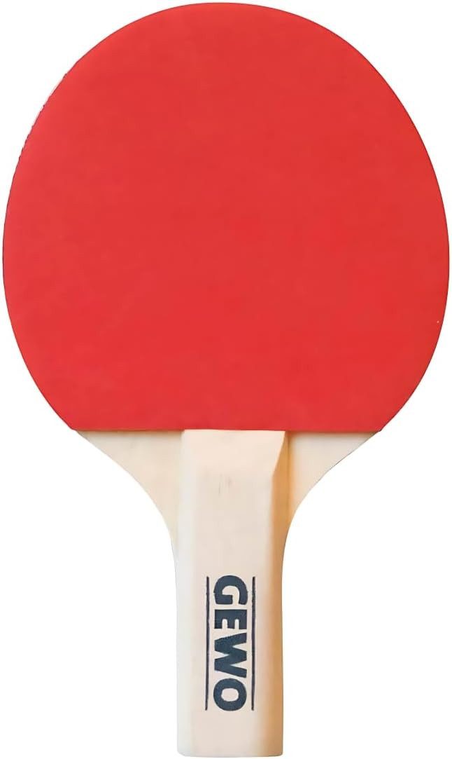 Gewo Tischtennisschläger Mini Schläger 15,5 x 9,5cm rot-schwarz