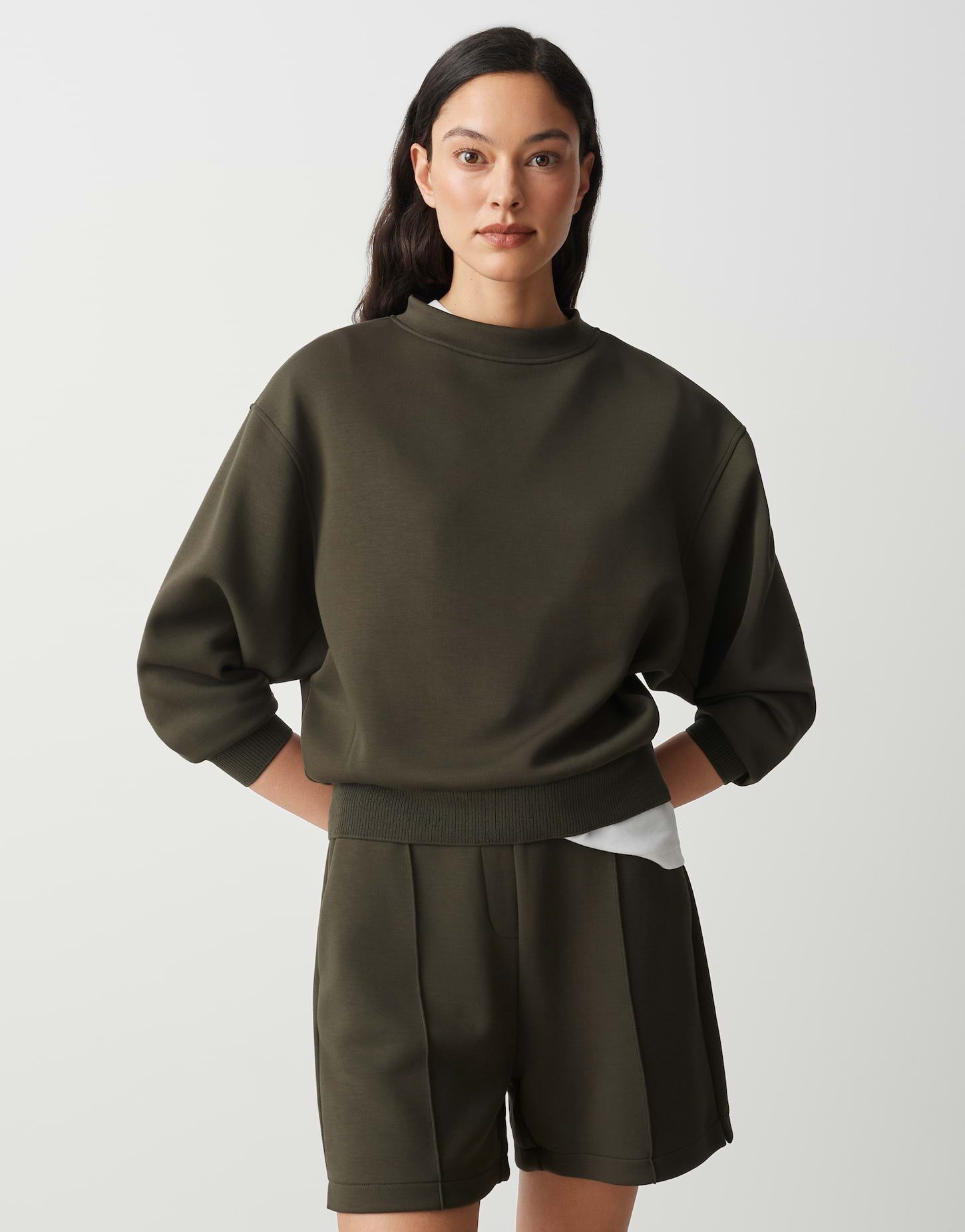 OPUS Sweatshirt GAIKITO im weichen Viskose Mix Weite Passform, schmal zulaufender Schnitt, lange Fledermausärmel