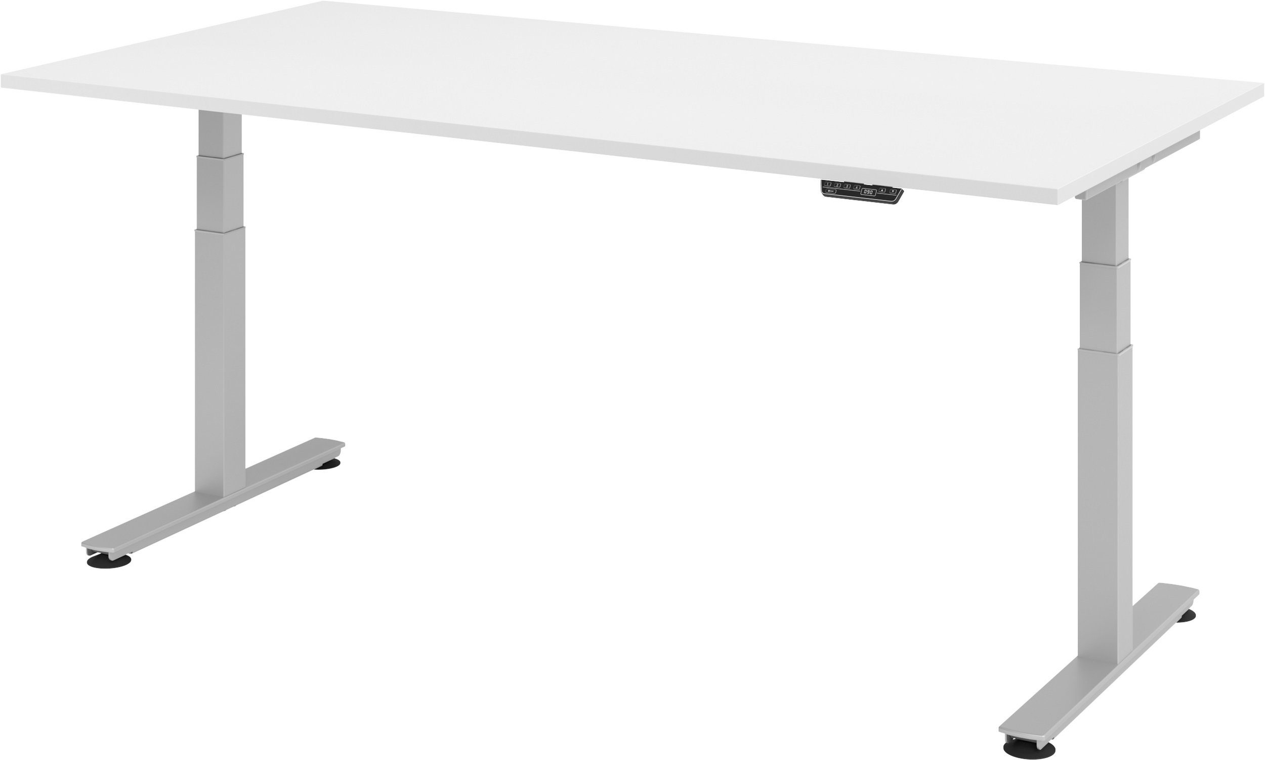 bümö Schreibtisch Schreibtisch elektrisch XDSM, Rechteck: 200 x 100 cm - Dekor: Weiß