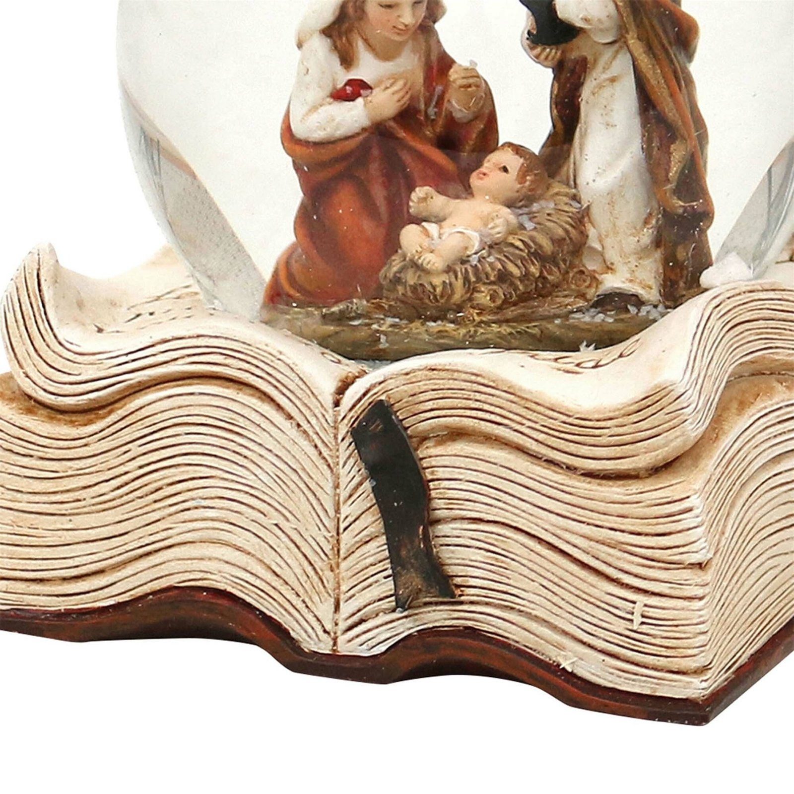 Buch Weihnachtsdekoration Heilige St), Schneekugel SIGRO Schneekugel mit (1 Familie Weihnachtsfigur