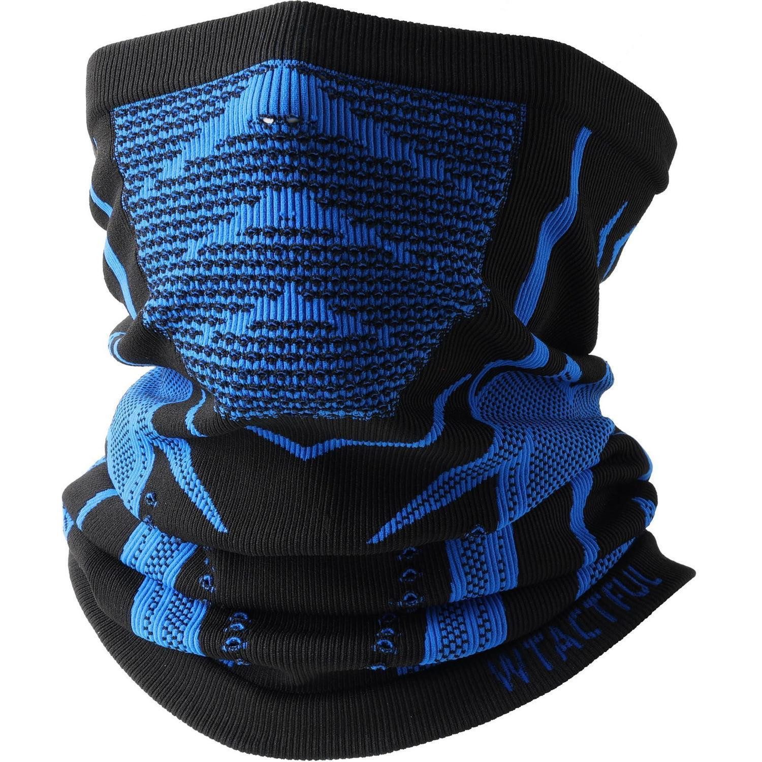 LuxusKollektion Sturmhaube Schlauchschal Herren Halstuch Halswärmer Sturmhaube Skimaske Blau