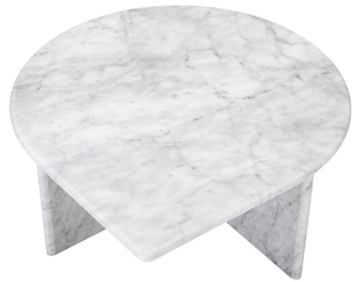 Casa Wohnzimmertische - aus hochwertigem 3 Carrara Möbel Padrino - Couchtisch Luxus Luxus Marmor Set Weiß Couchtisch