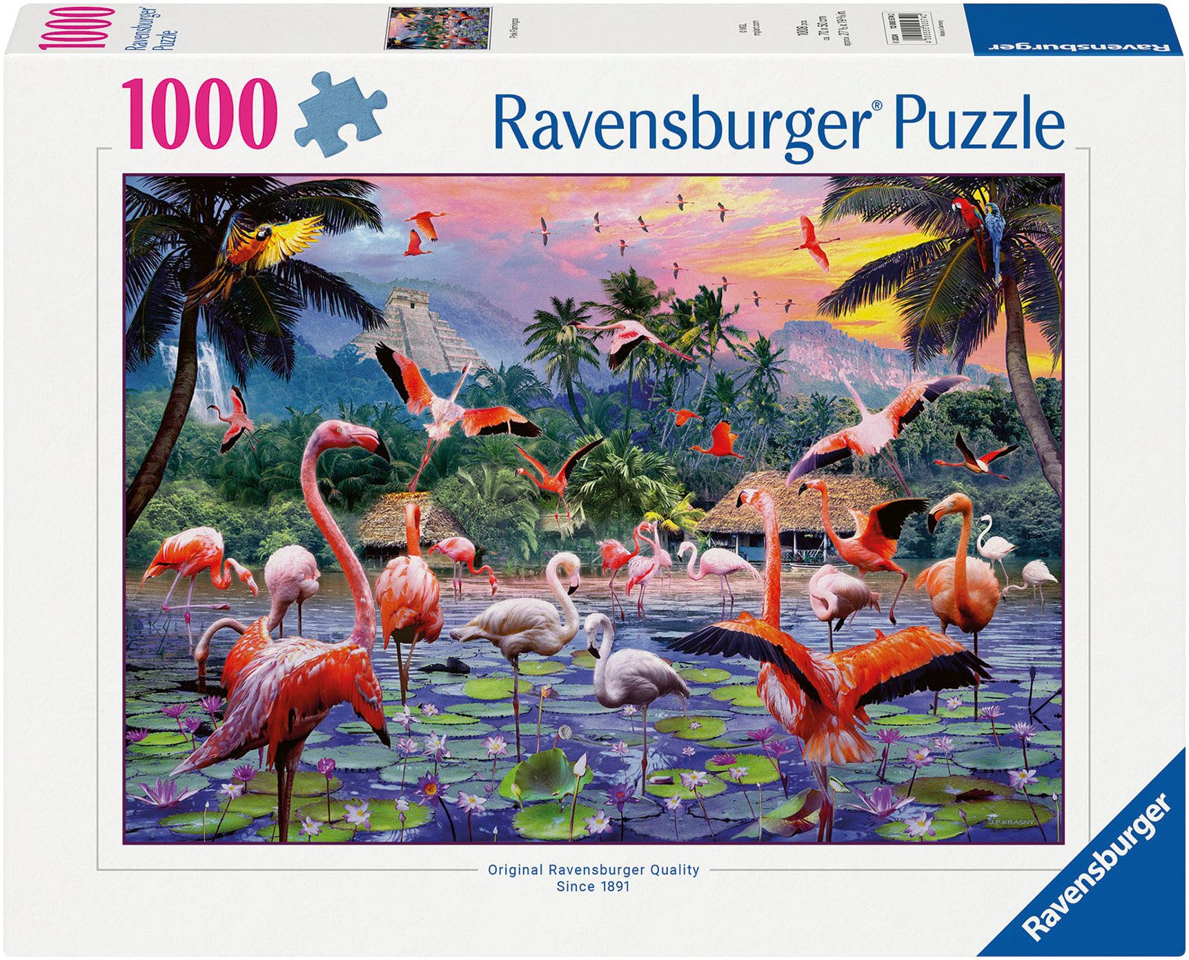 Ravensburger Puzzle Pinke Flamingos, 1000 Puzzleteile, Made in Germany günstig online kaufen