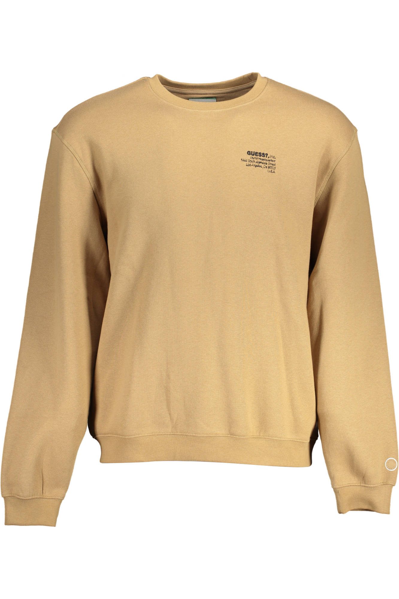 GUESS JEANS Sweatshirt Beiges Herren-Sweatshirt ohne Reißverschluss mit