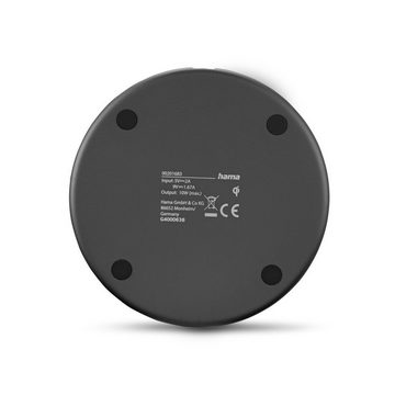 Hama Kabelloses Smartphone Ladepad schwarz, Wireless Charger 10W, edel Induktions-Ladegerät (2-tlg)