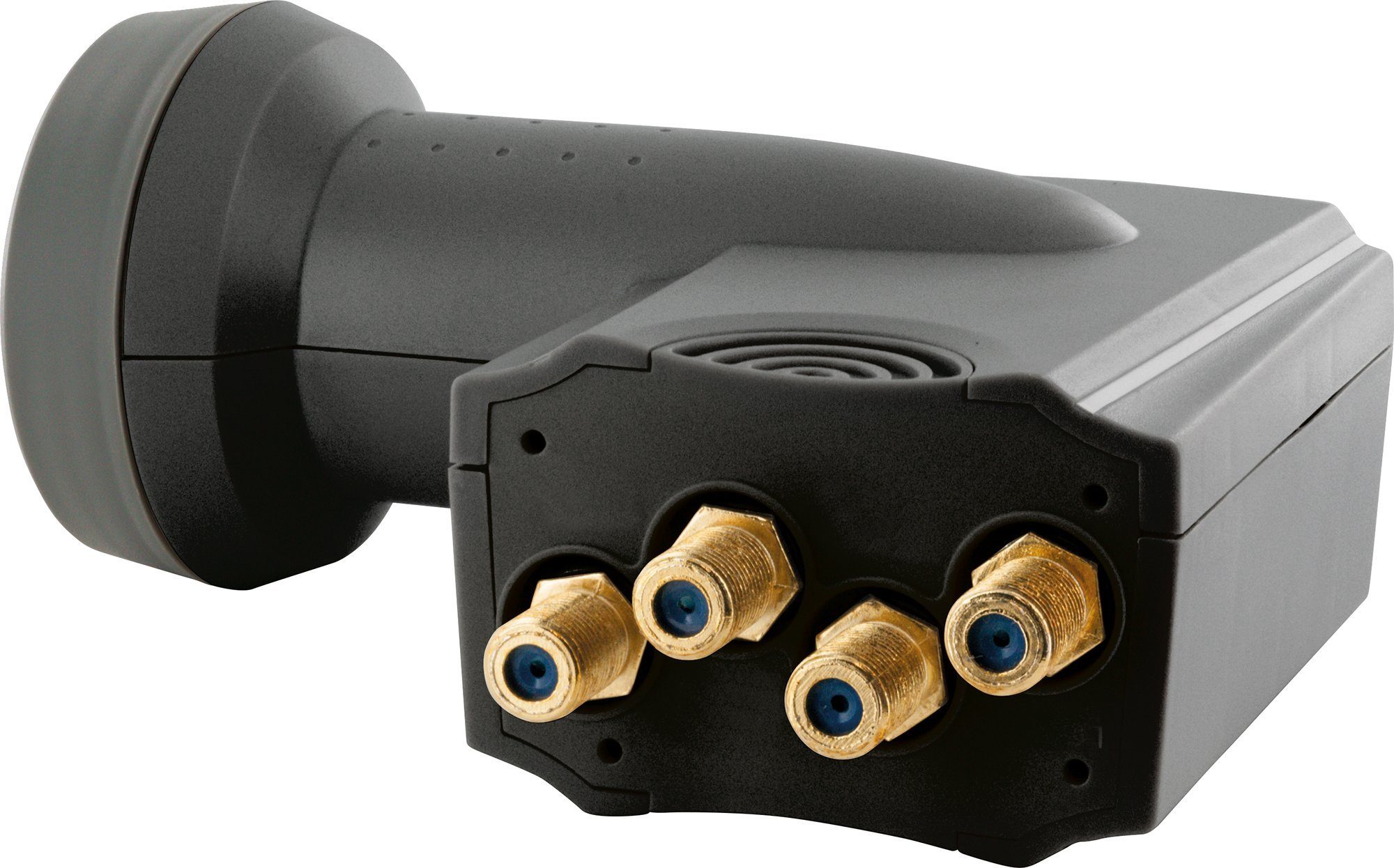 Schwaiger 714371 Universal-Quad-LNB (für 4 Teilnehmer, herausziehbare Wetterschutzabdeckung, anthrazit)