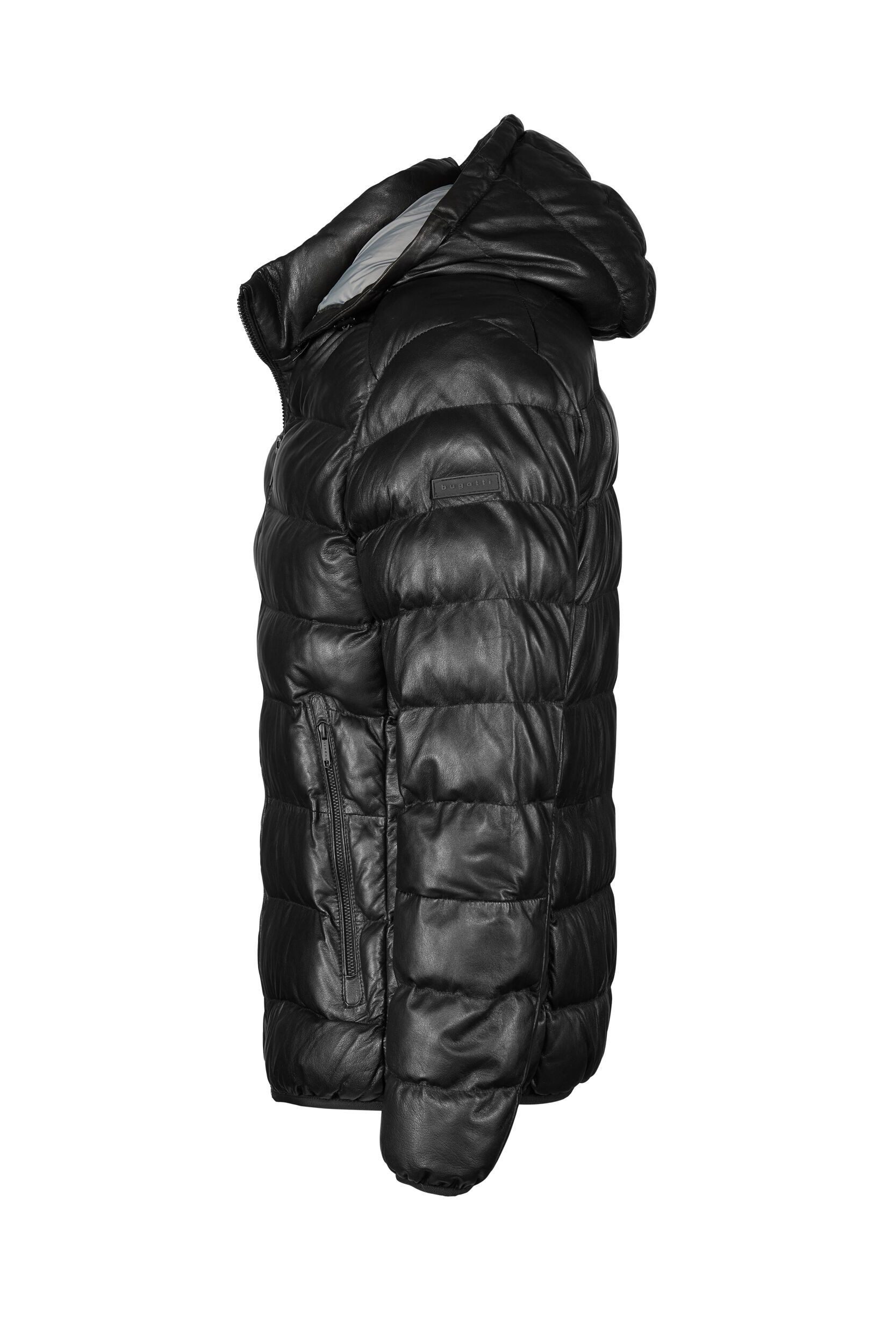 bugatti Lederjacke BUCLAUDIUS (1-St) mit Reißverschlusstaschen