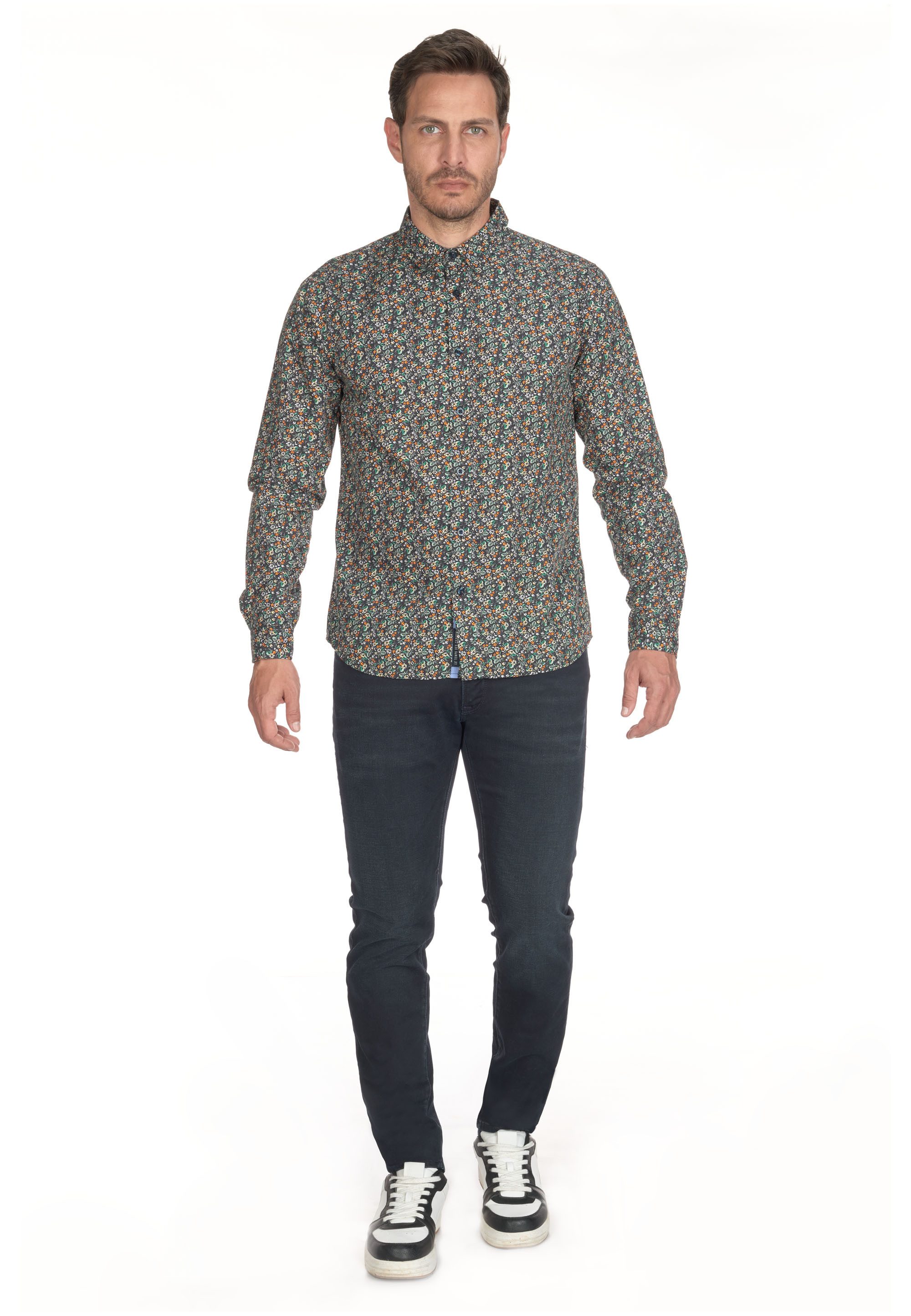 Le Temps Des Cerises Langarmhemd DROME mit tollem Blütenprint