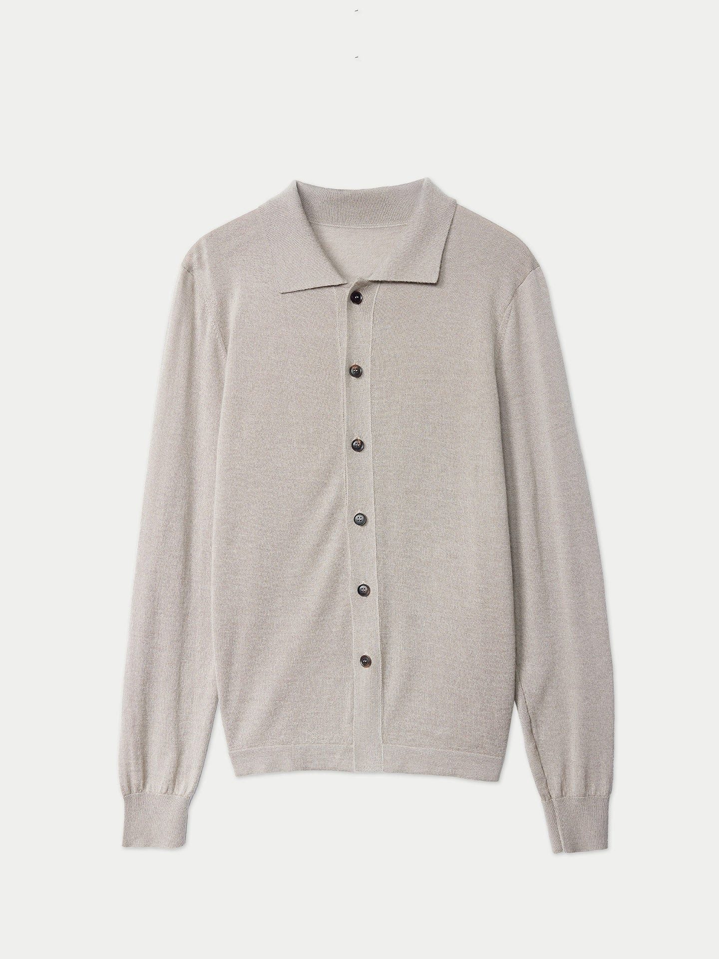 GOBI Cashmere Cardigan Strickjacke aus Kaschmir und Seide mit Polokragen