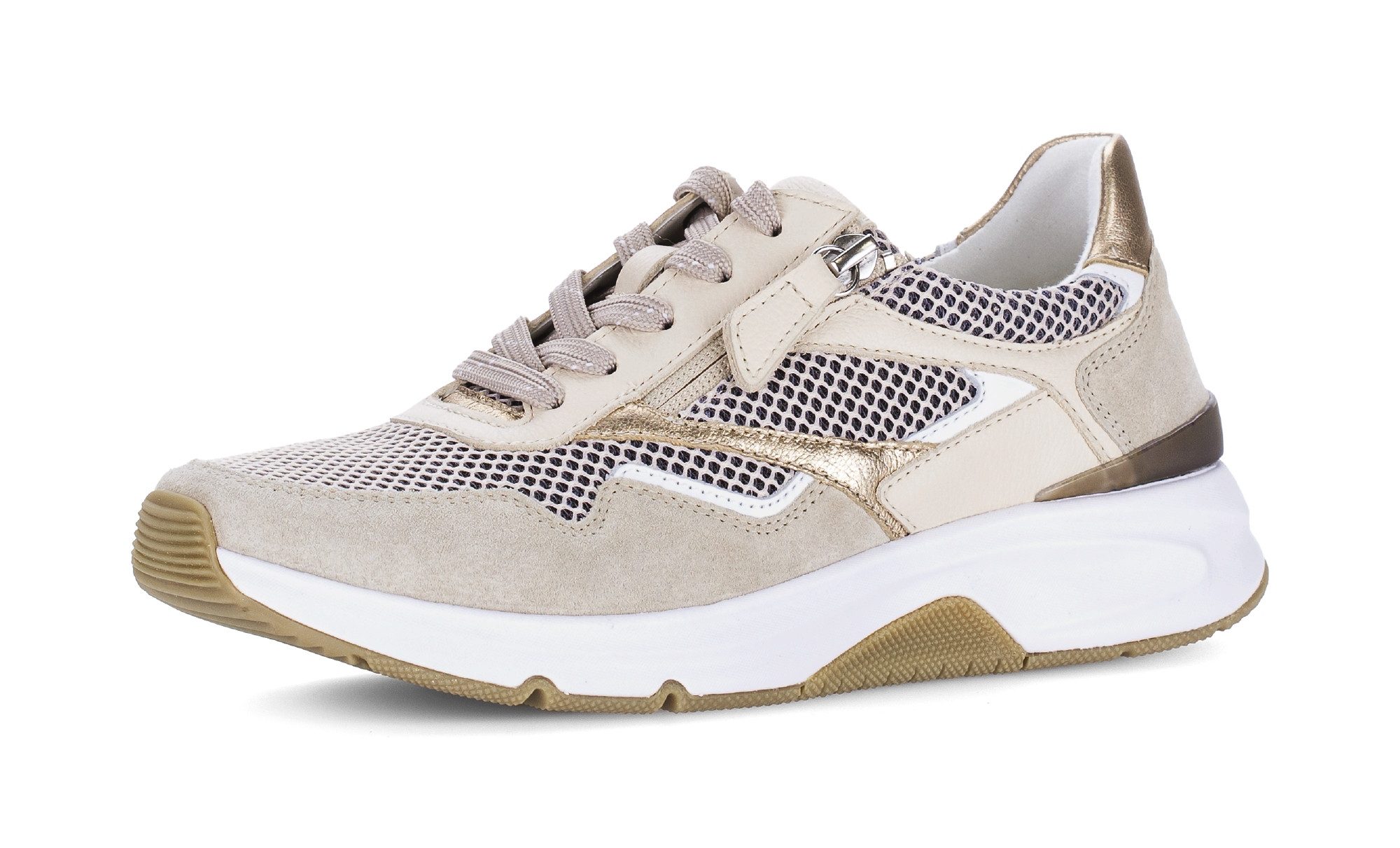 rollingsoft Keilsneaker, Freizeitschuh, Halbschuh, Schnürschuh, Außenreißverschluss, G-Weite
