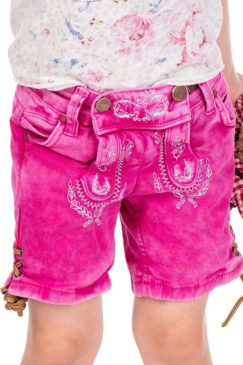 Hangowear Lederhose Trachtenjeans Kinder - COLOR KIDS - pink
